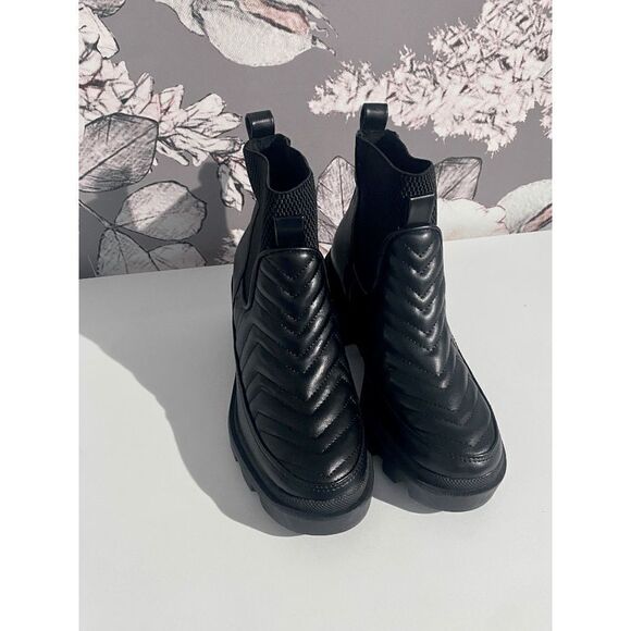 Kellparker Mia Women's Solid Slip On Chelsea Ankle Boots Black - Picture 3 of 11